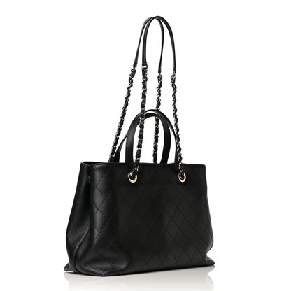 Chanel Calfskin Large Serial Shopper Tote Black 2 of 11