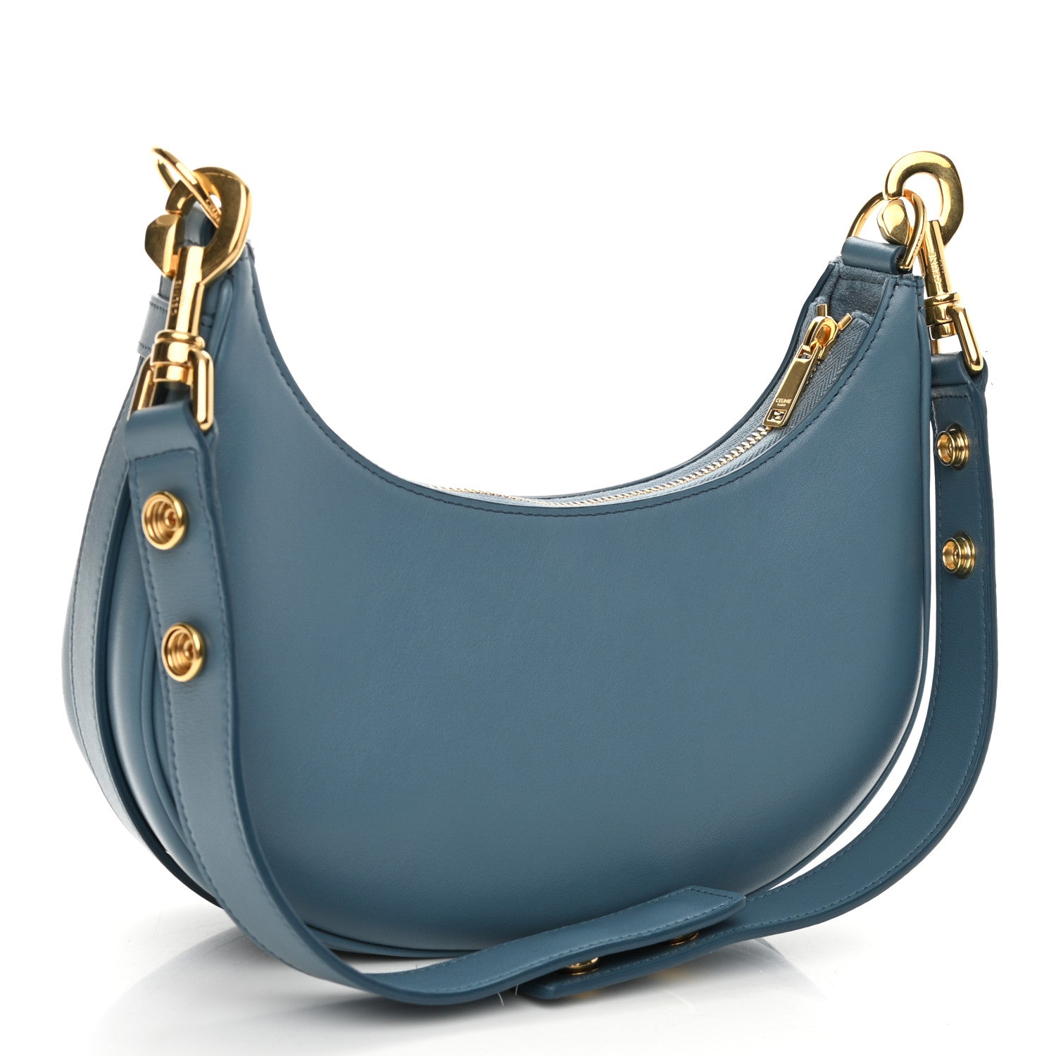 Celine Smooth Calfskin Medium Strap Ava Shoulder Bag Denim 3 of 10