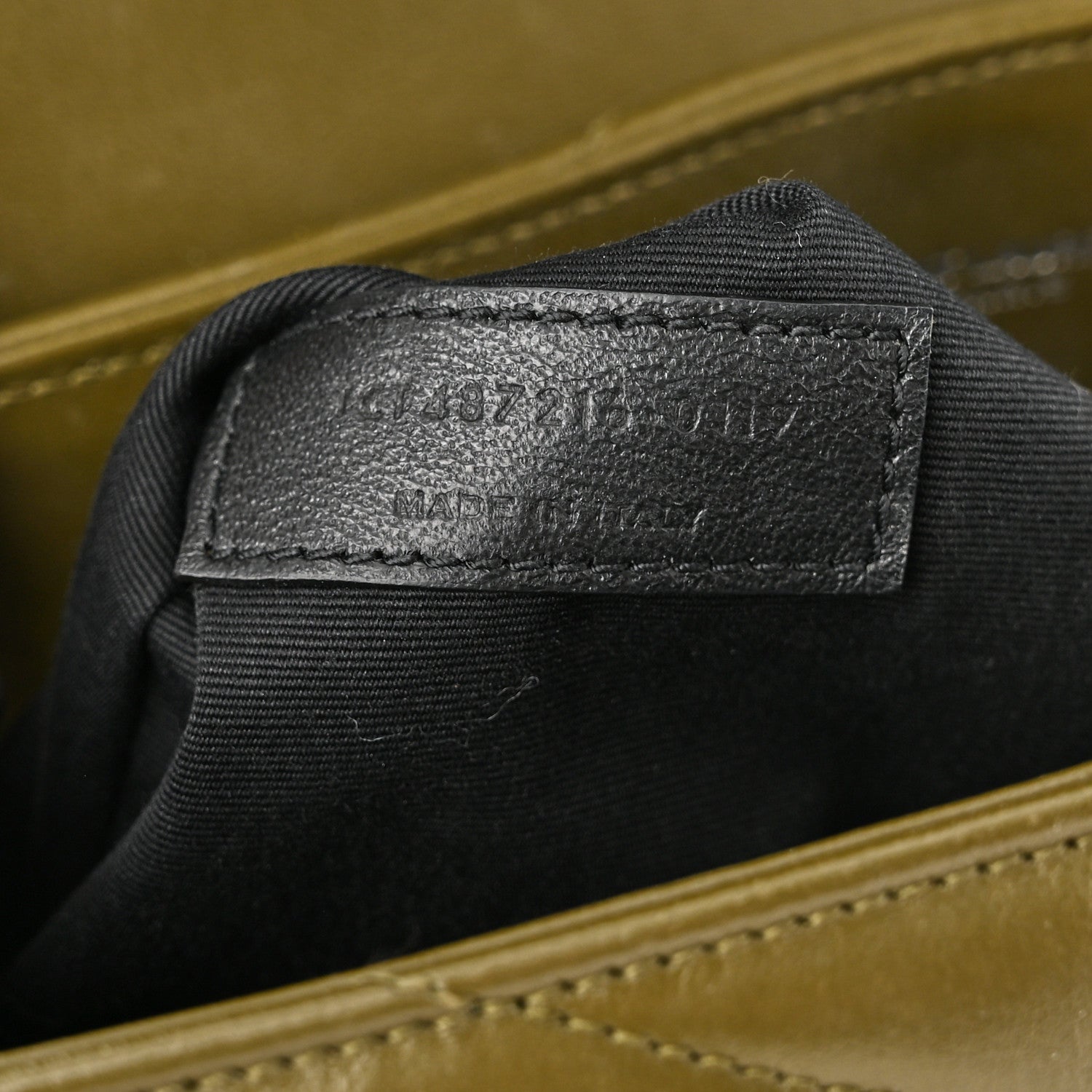 Saint Laurent Calfskin Y Quilted Monogram Medium Loulou Chain Satchel Military Olive 8 of 14