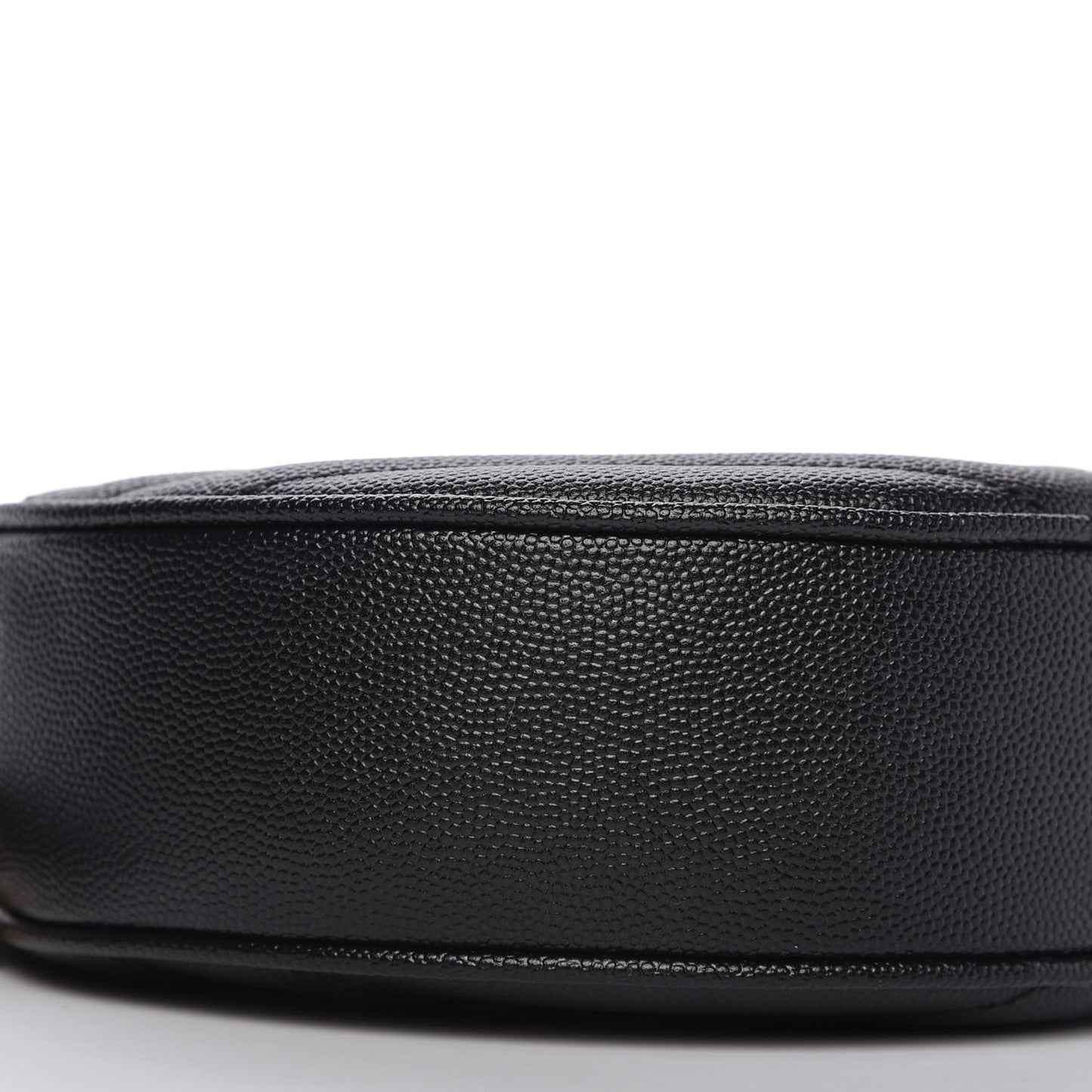 Grain De Poudre Matelasse Chevron Quilted Round Vinyle Camera Bag Black