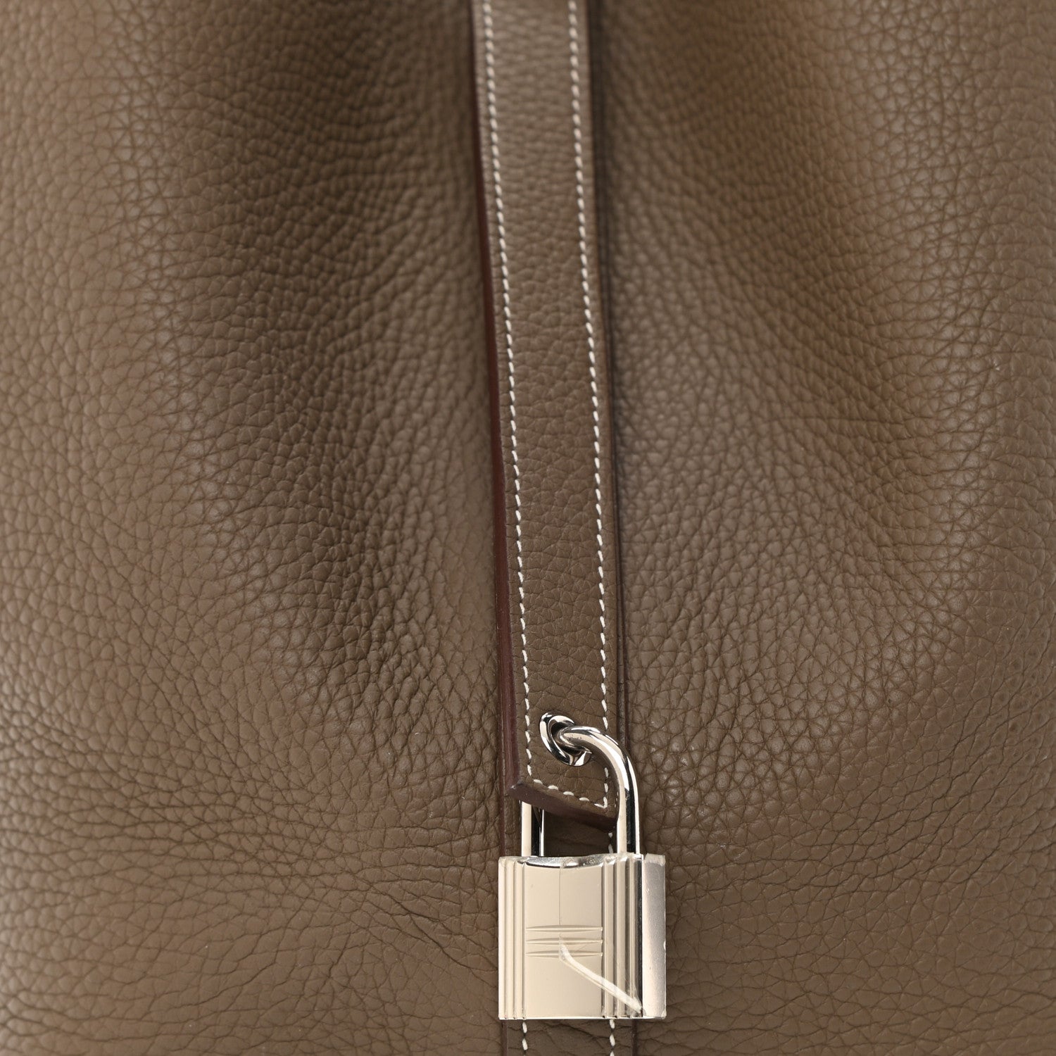 Hermes Taurillon Clemence Picotin Lock 26 GM Etoupe 8 of 11