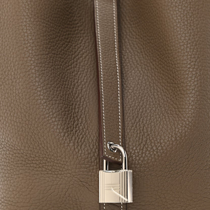 Hermes Taurillon Clemence Picotin Lock 26 GM Etoupe 8 of 11