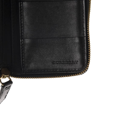 Burberry House Check Bridle Calfskin Ziggy Zip Around Wallet Black 6 of 7
