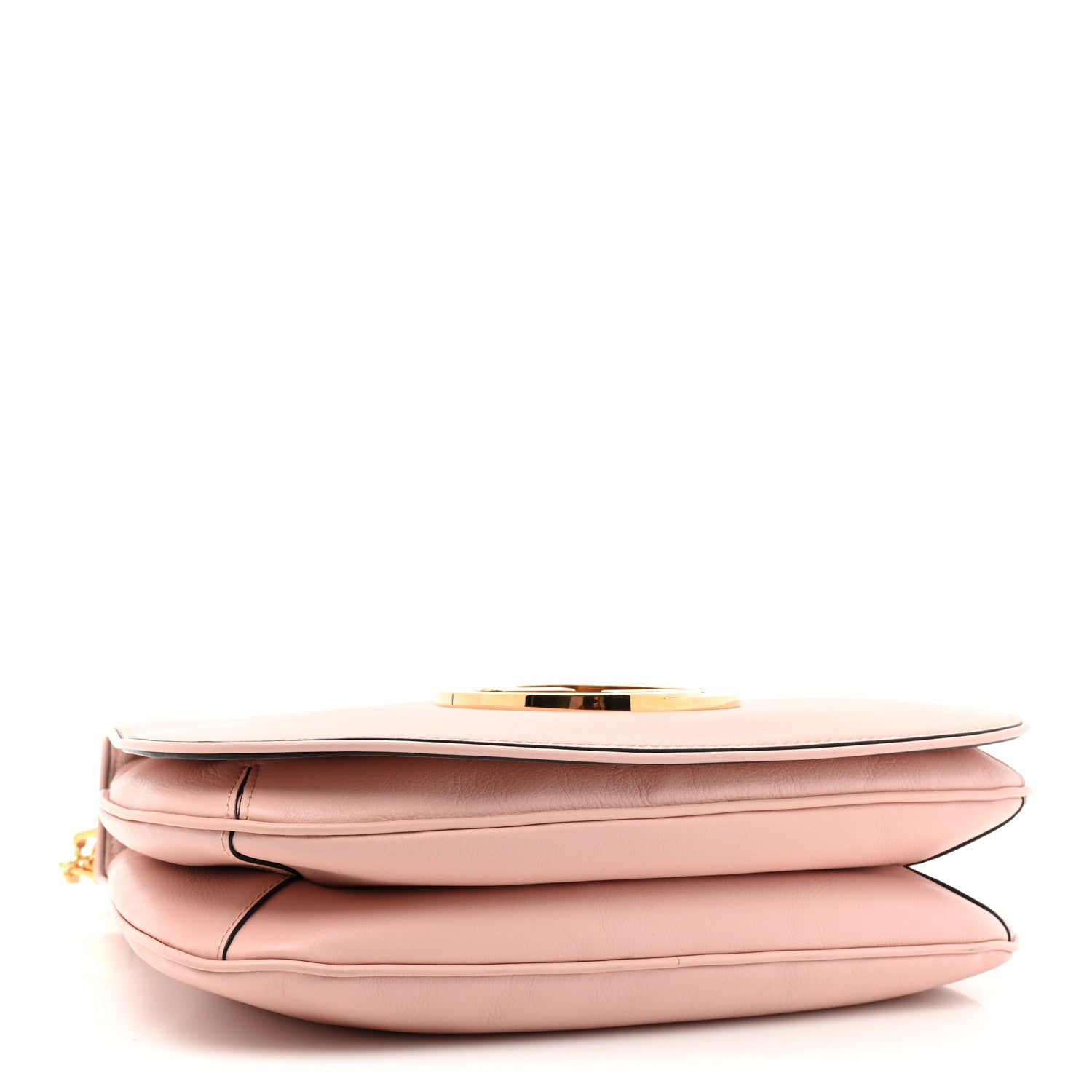 Gucci Roxy Calfskin Web Medium Blondie Top Handle Shoulder Flap Bag Powder Pink 4 of 13