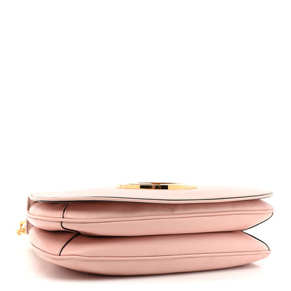 Gucci Roxy Calfskin Web Medium Blondie Top Handle Shoulder Flap Bag Powder Pink 4 of 13