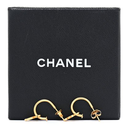 Chanel CC Hoop Earrings Gold 4 of 4