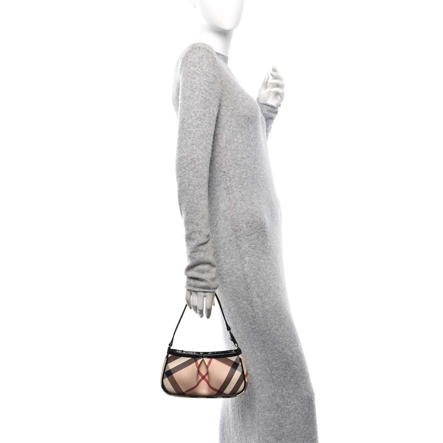 Burberry Nova Check Mini Shoulder Bag Black 2 of 12