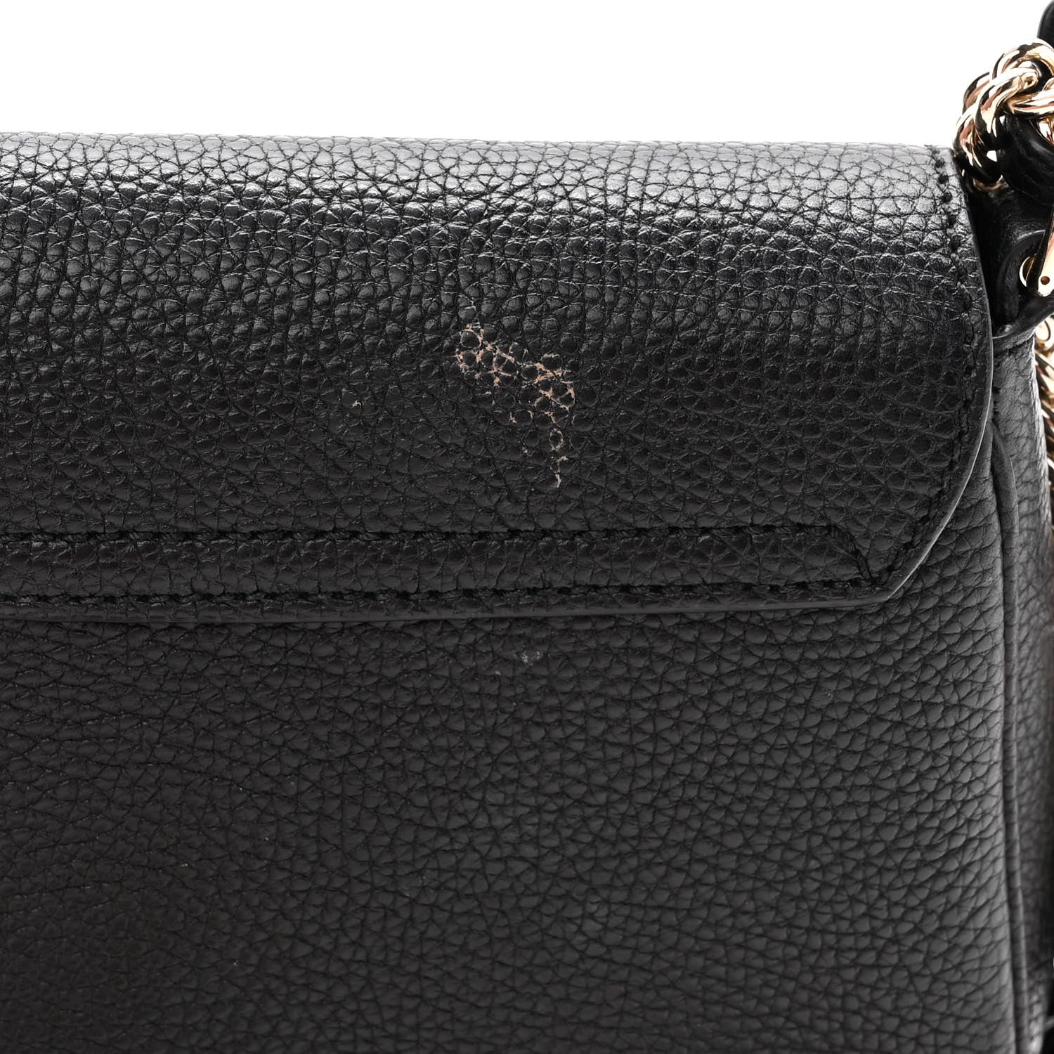Gucci Pebbled Calfskin Medium Soho Flap Crossbody Black 11 of 12
