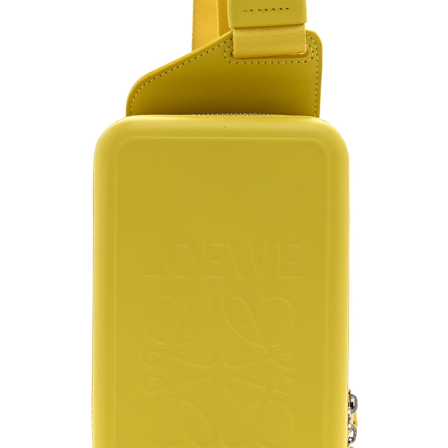 Loewe Calfskin Molded Sling Crossbody Bag Yellow 8 of 10