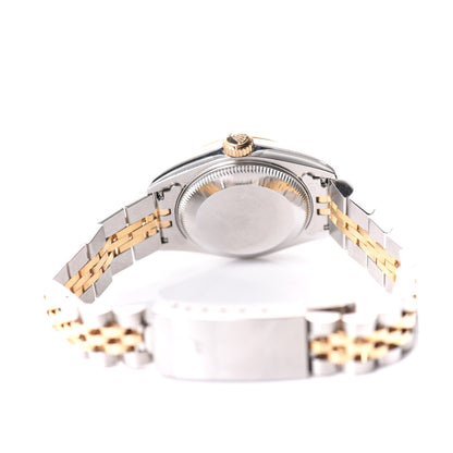 Rolex Stainless Steel 18K Yellow Gold Diamond 26mm Oyster Perpetual Datejust Watch Champagne 69173 4 of 6