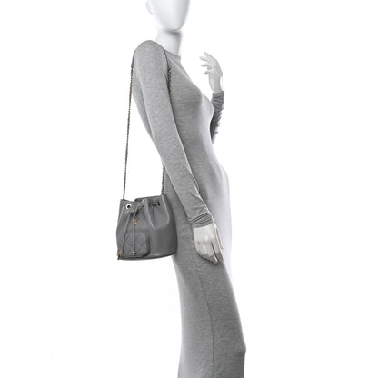 Chanel Caviar Quilted CC Pocket Bucket Bag  Grey 2 of 10