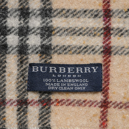 Burberry Wool Check Happy Fringe Scarf Beige 3 of 4