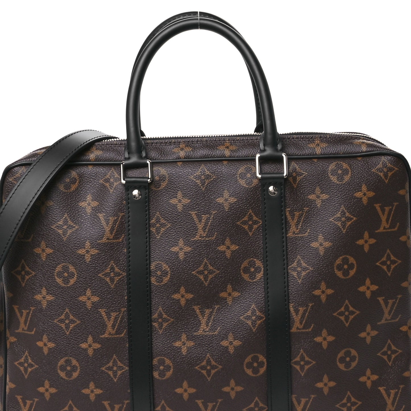 Monogram Macassar Porte Documents Voyage Soft Briefcase
