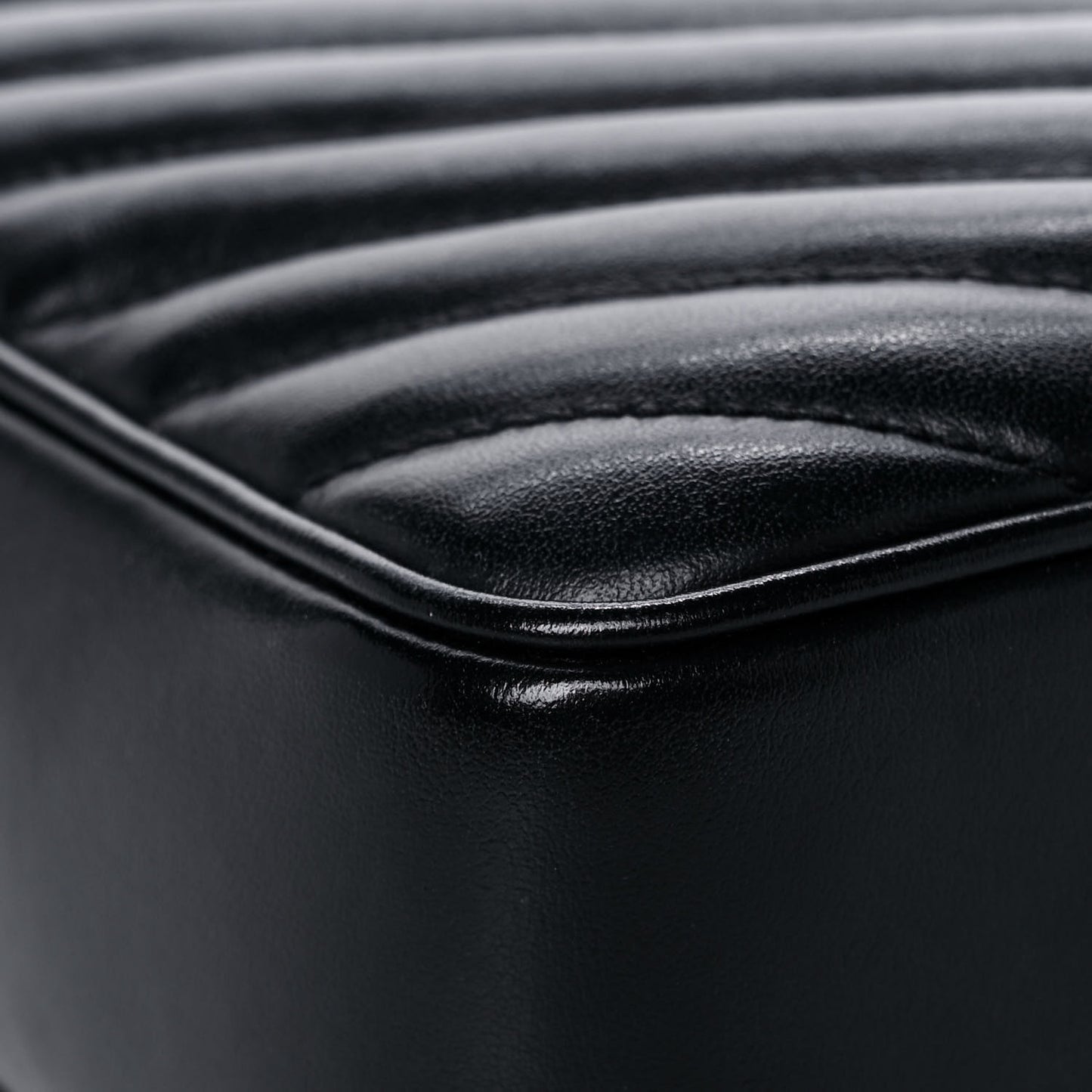 Calfskin Matelasse Monogram Lou Camera Bag Black