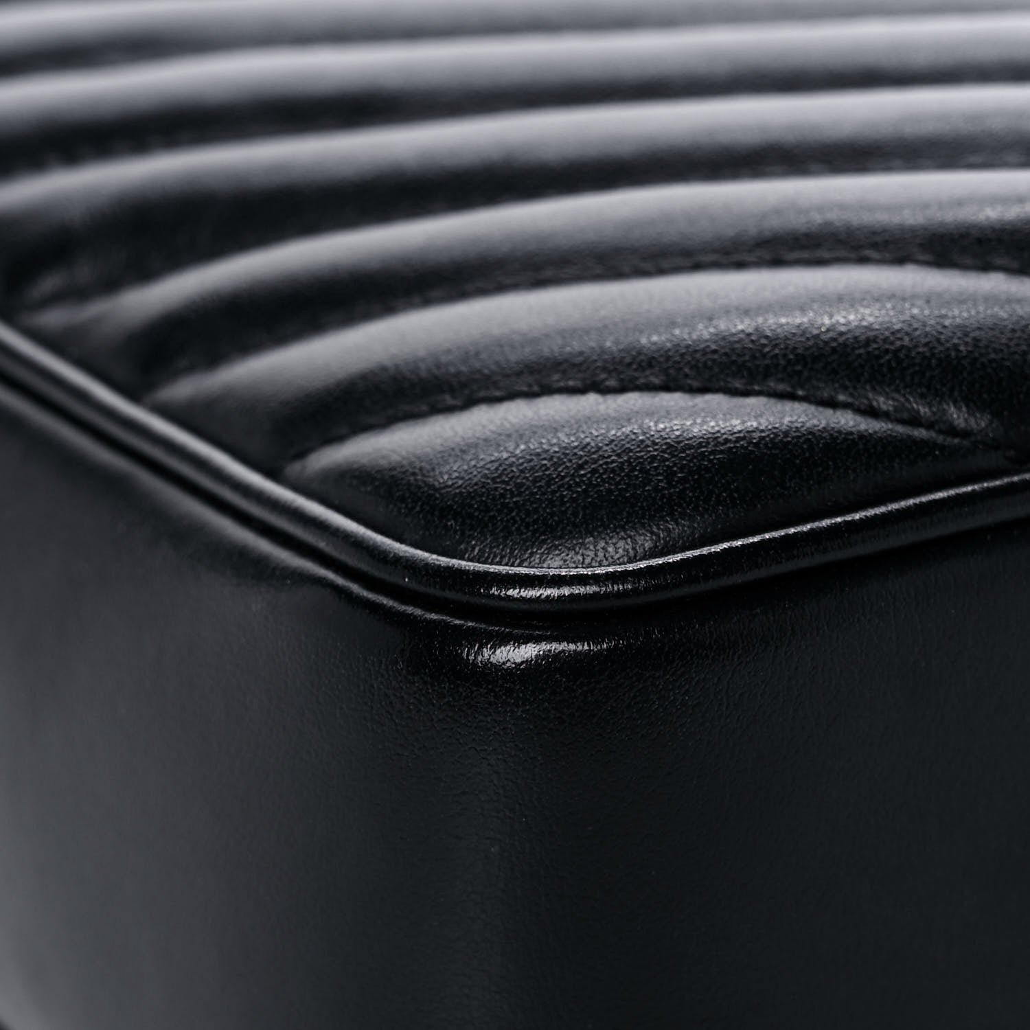 Saint Laurent Calfskin Matelasse Monogram Lou Camera Bag Black 10 of 14