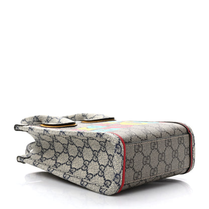 Gucci GG Supreme Monogram Exquisite Mini Vertical Tote Beige Ebony Blue Crop Live Red 4 of 9