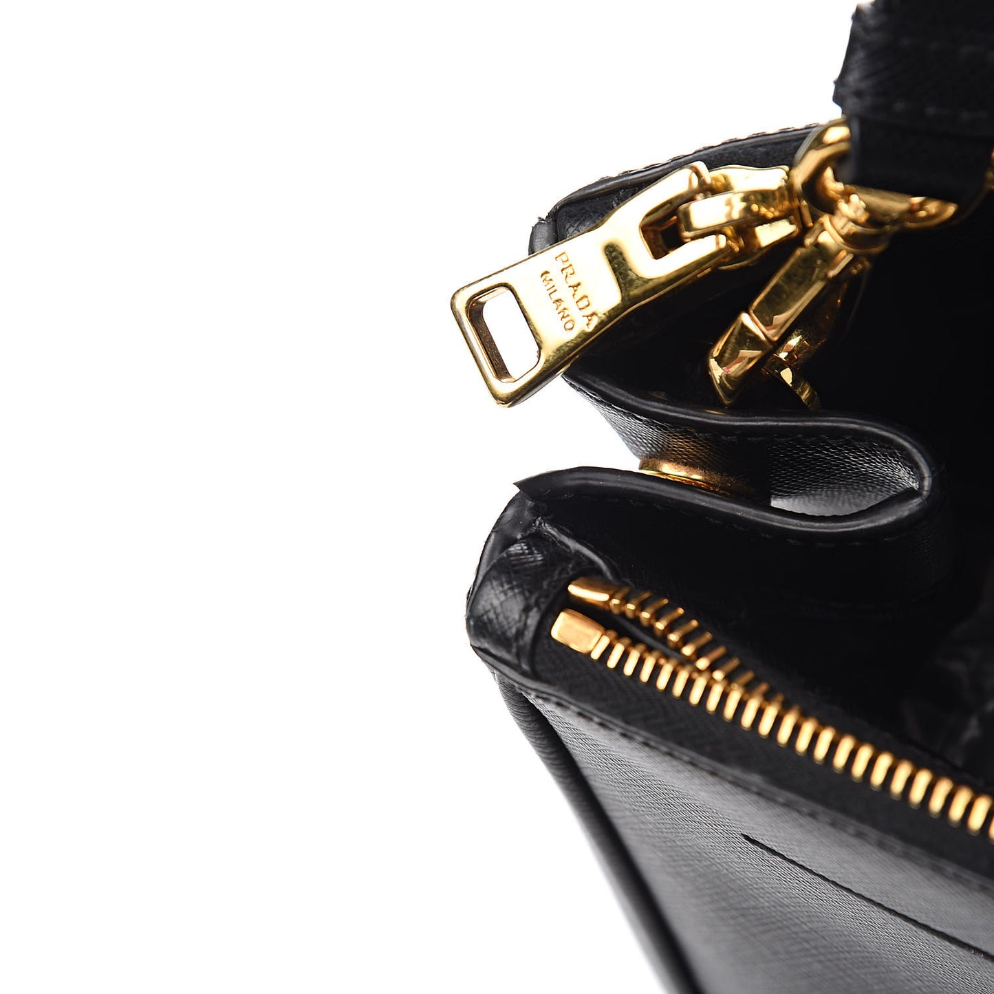 Saffiano Large Galleria Double Zip Tote Black