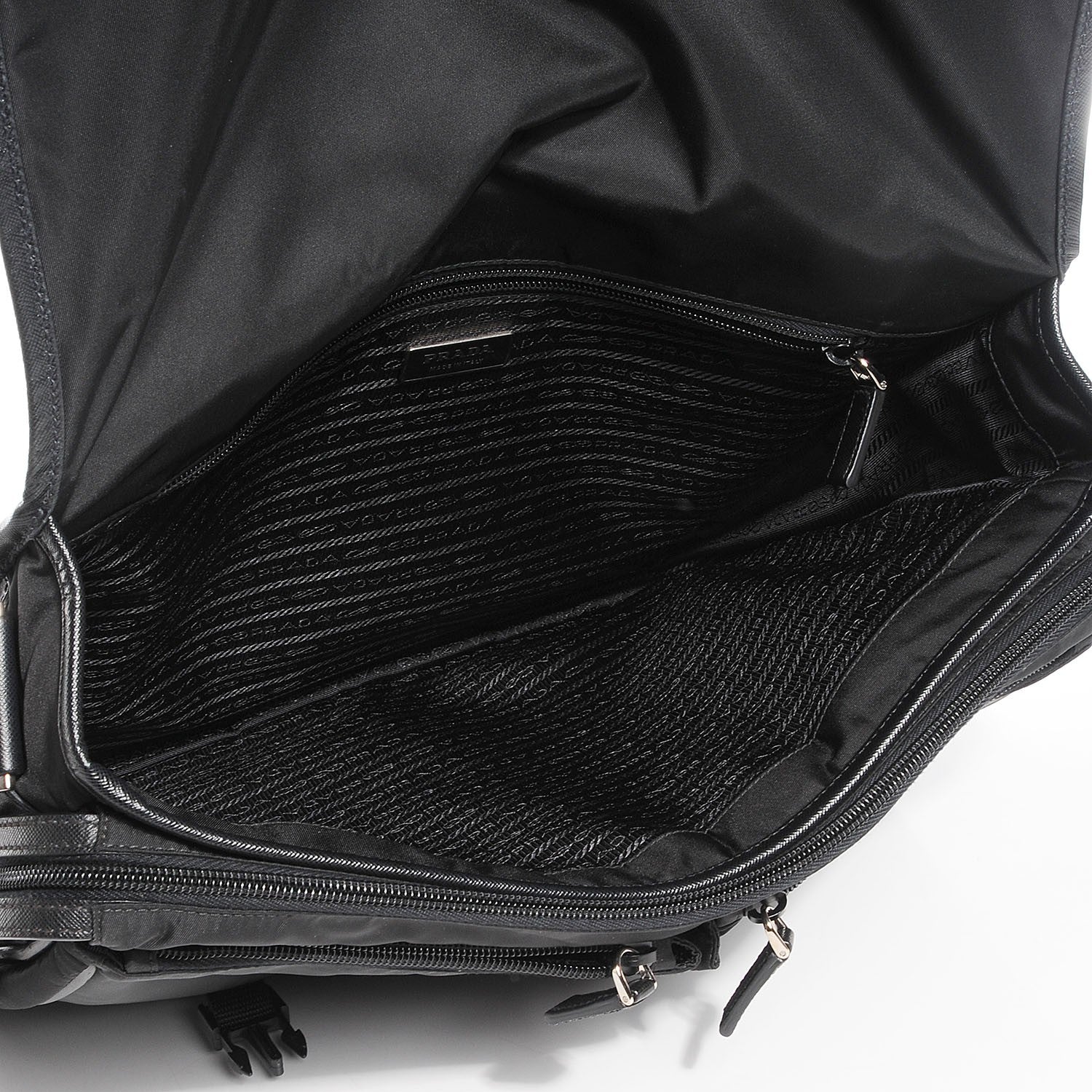 Prada Tessuto Saffiano Messenger Bag Nero Black 5 of 10