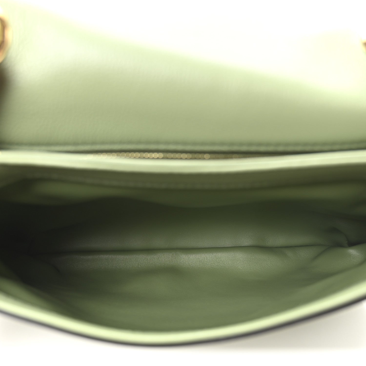 Gucci Roxy Calfskin Web Medium Blondie Top Handle Shoulder Flap Bag Salamander Green 5 of 10