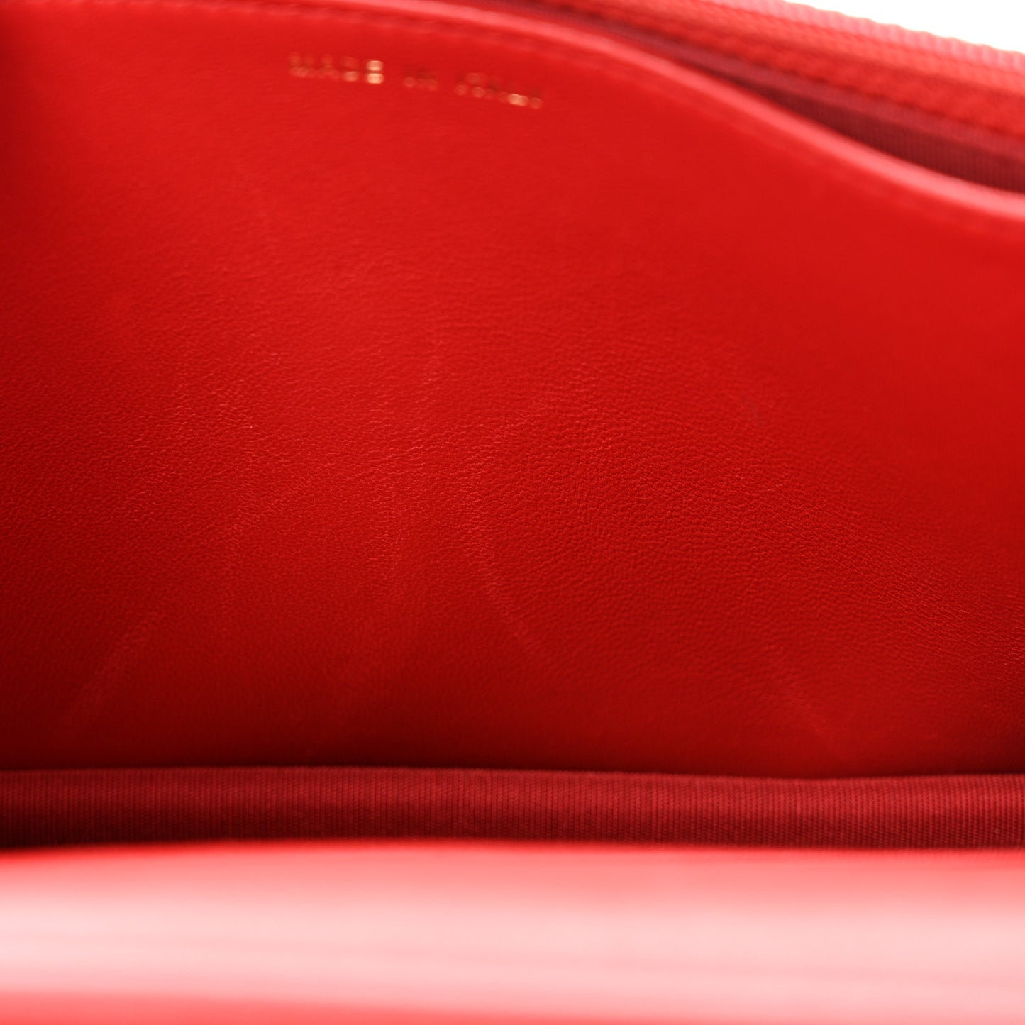 Lambskin Quilted Boy Wallet On Chain WOC Red