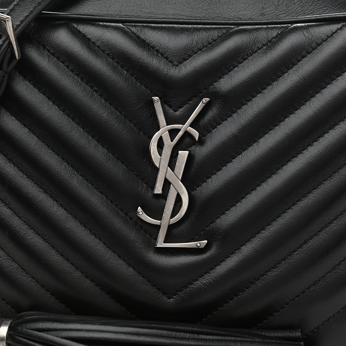 Calfskin Matelasse Monogram Lou Camera Bag Black