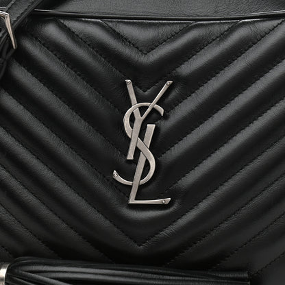 Saint Laurent Calfskin Matelasse Monogram Lou Camera Bag Black 8 of 10