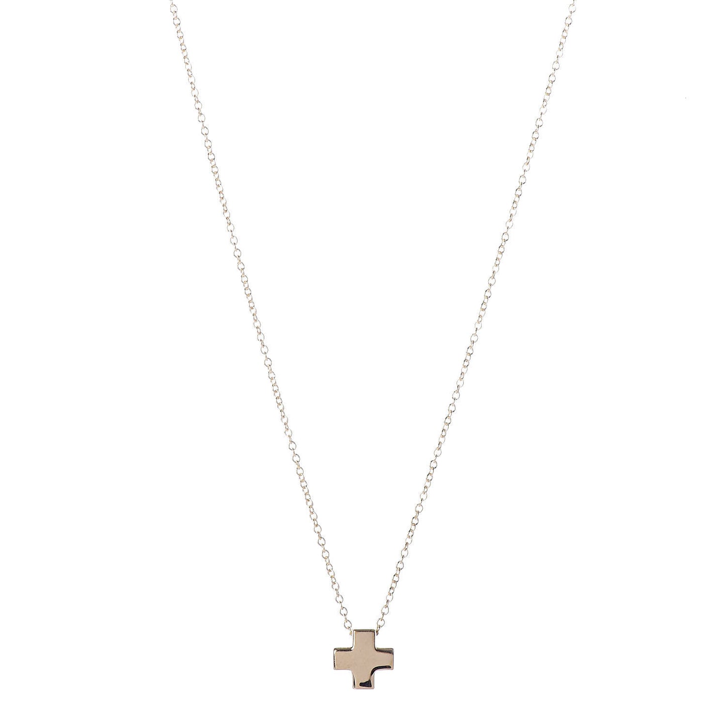 18K Yellow Gold Cruciform Cross Pendant Necklace