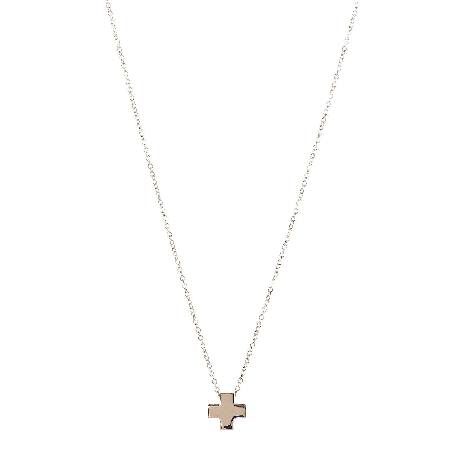 Tiffany 18K Yellow Gold Cruciform Cross Pendant Necklace 1 of 6