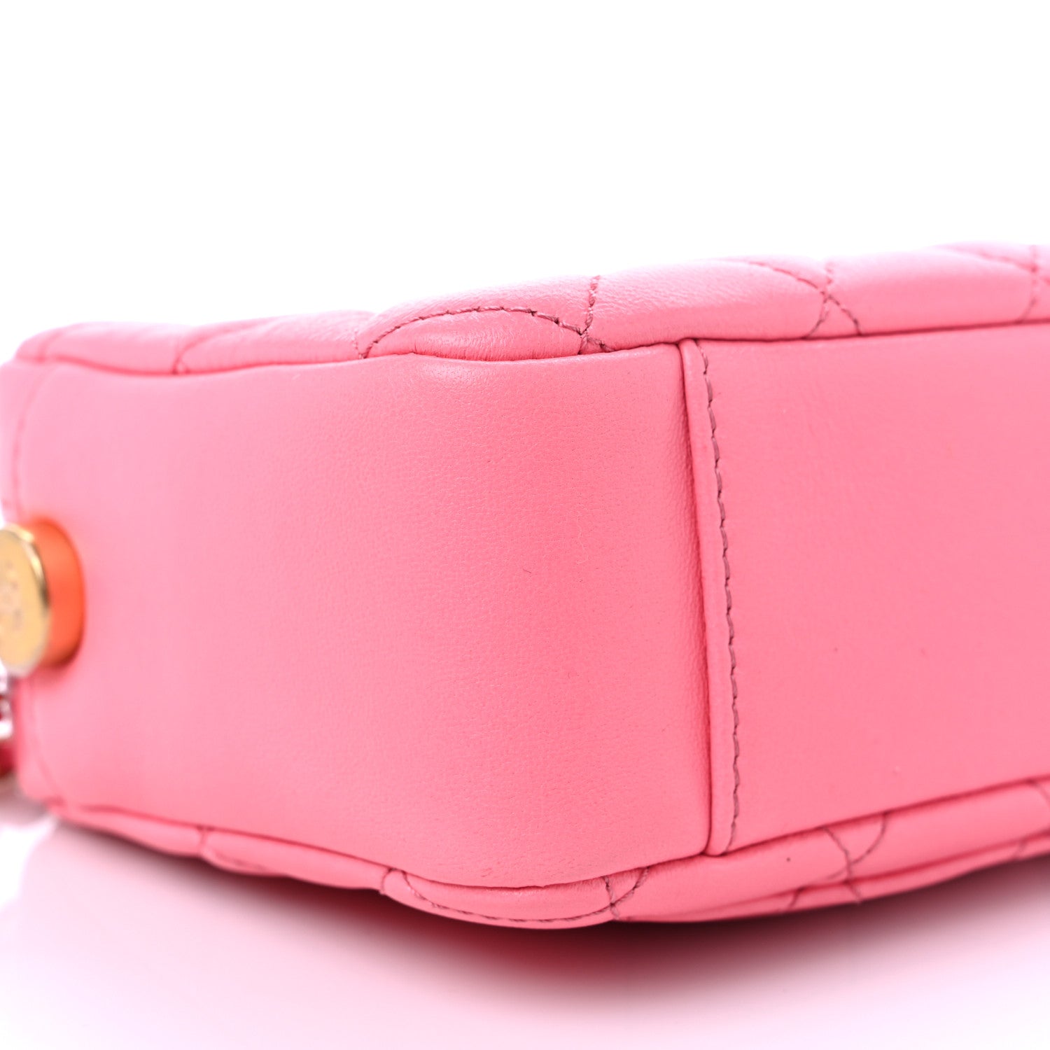 Chanel Lambskin Quilted CC Pearl Crush Camera Case Pink 8 of 10