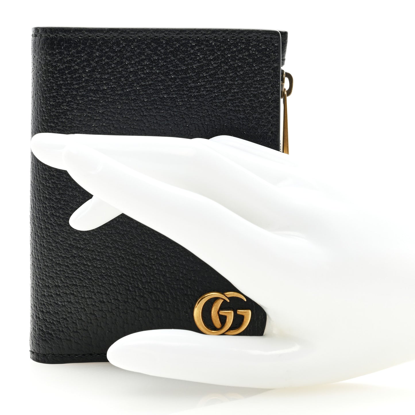 Dollar Calfskin GG Marmont Long Wallet Black