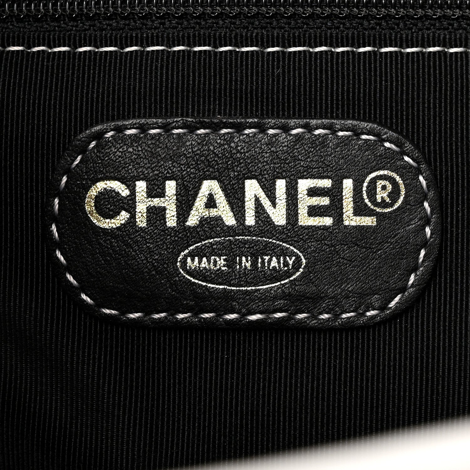 Chanel Calfskin Flap Shoulder Bag White Black 6 of 12