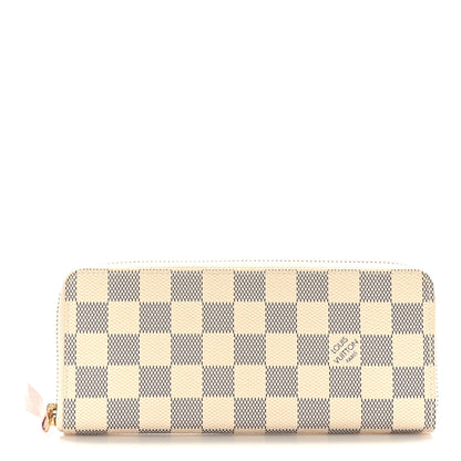 Louis Vuitton Damier Azur Clemence Wallet Rose Ballerine 1 of 8