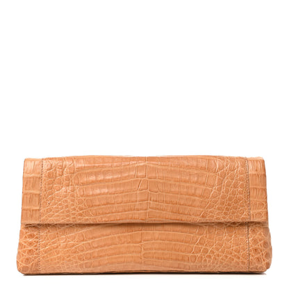 Nancy Gonzalez Crocodile Foldover Clutch Beige 1 of 11