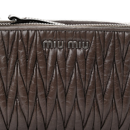 Miu Miu Vitello Lux Matelasse Crossbody Bag Fumo 7 of 9