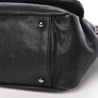 Chanel Calfskin Diamond Stitch Accordion Flap Black 10 of 14
