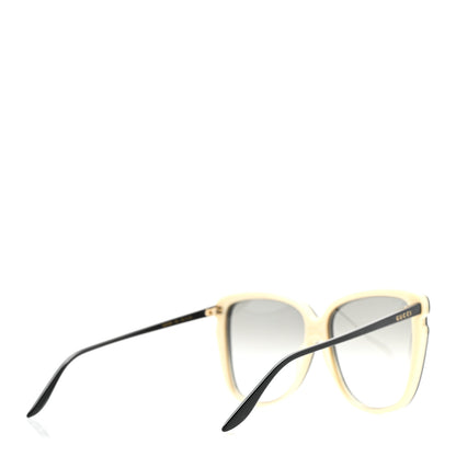 Gucci Acetate Square Frame GG0709S Sunglasses White Black 4 of 7