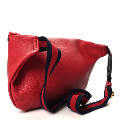 Gucci Grained Calfskin Logo Belt Bag Hibiscus Red 3 of 11