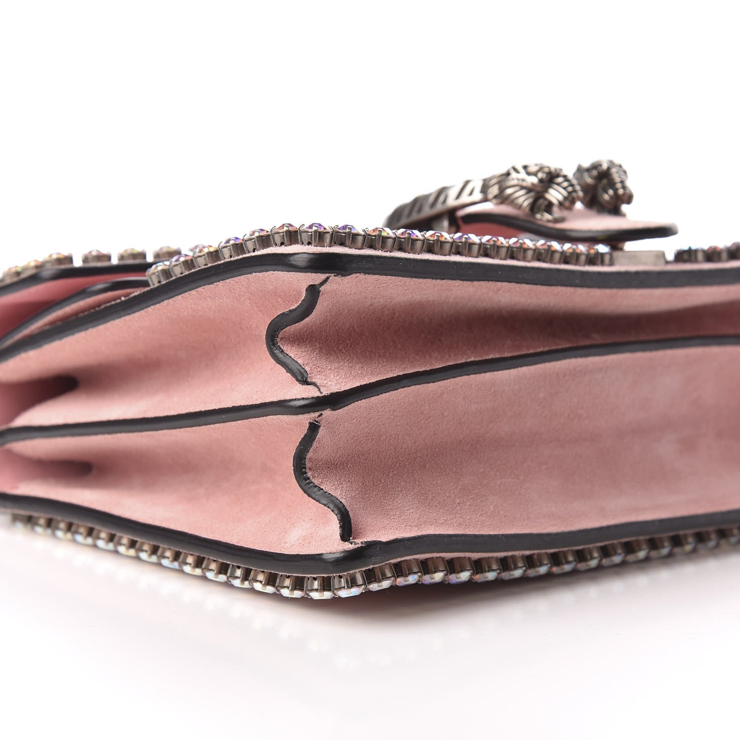 Gucci Suede Crystal Small Dionysus Shoulder Bag Peonia 5 of 9