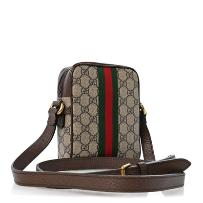 Gucci GG Supreme Monogram Web Mini Ophidia Messenger Brown 2 of 11