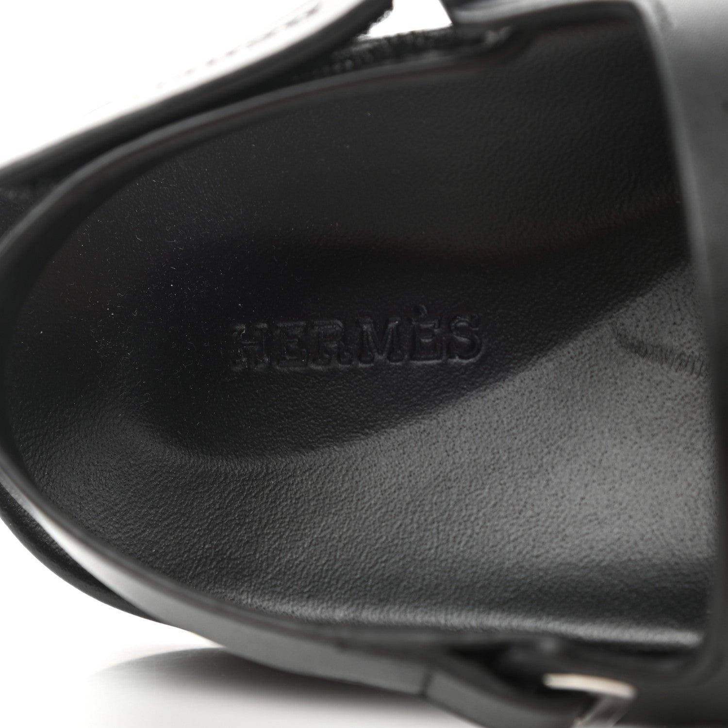 Hermes Calfskin Mens Takara Sandals 41.5 Black 7 of 10