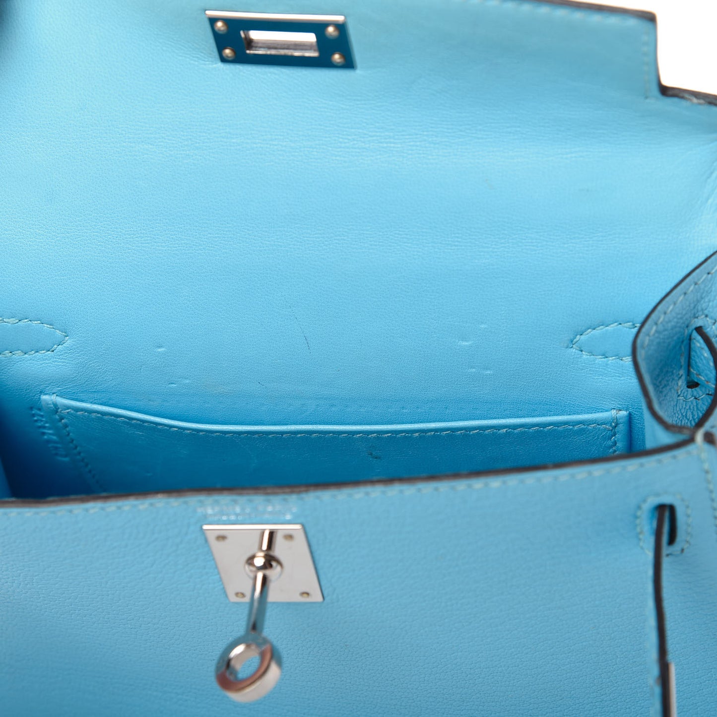 Chevre Mysore Mini Kelly Sellier 20 Celeste