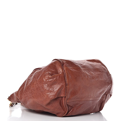 Chloe Tumbled Lambskin Medium Ethel Satchel Nutmeg Moka 4 of 13