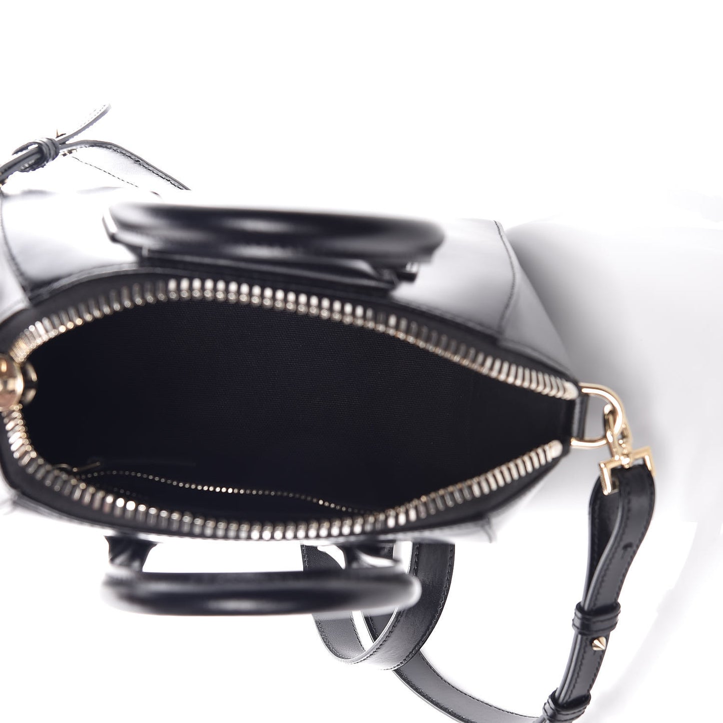 Shiny Lord Calfskin Mini Antigona Black
