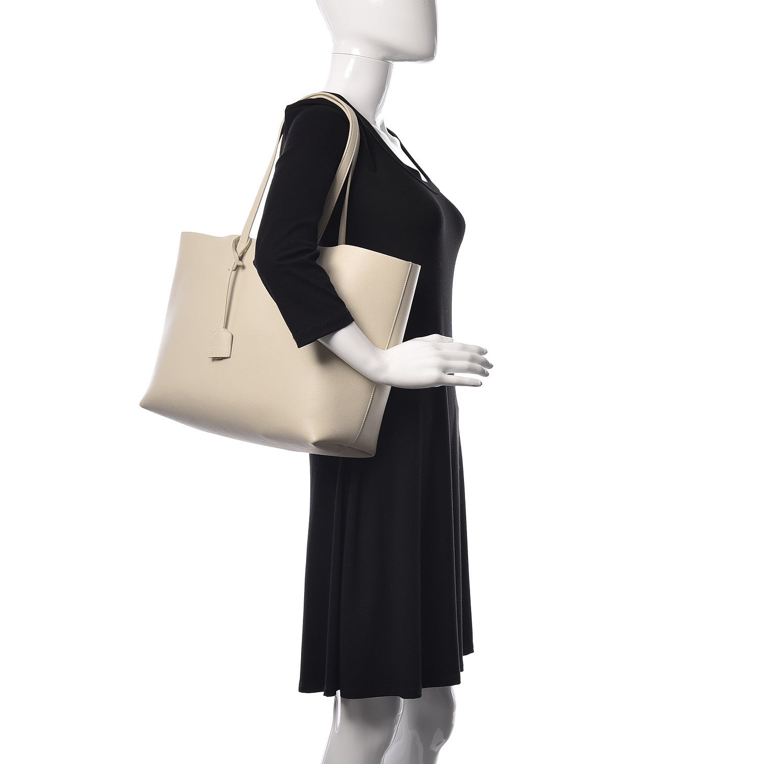 Saint Laurent Calfskin Large Shopping Tote Porcellana 2 of 13