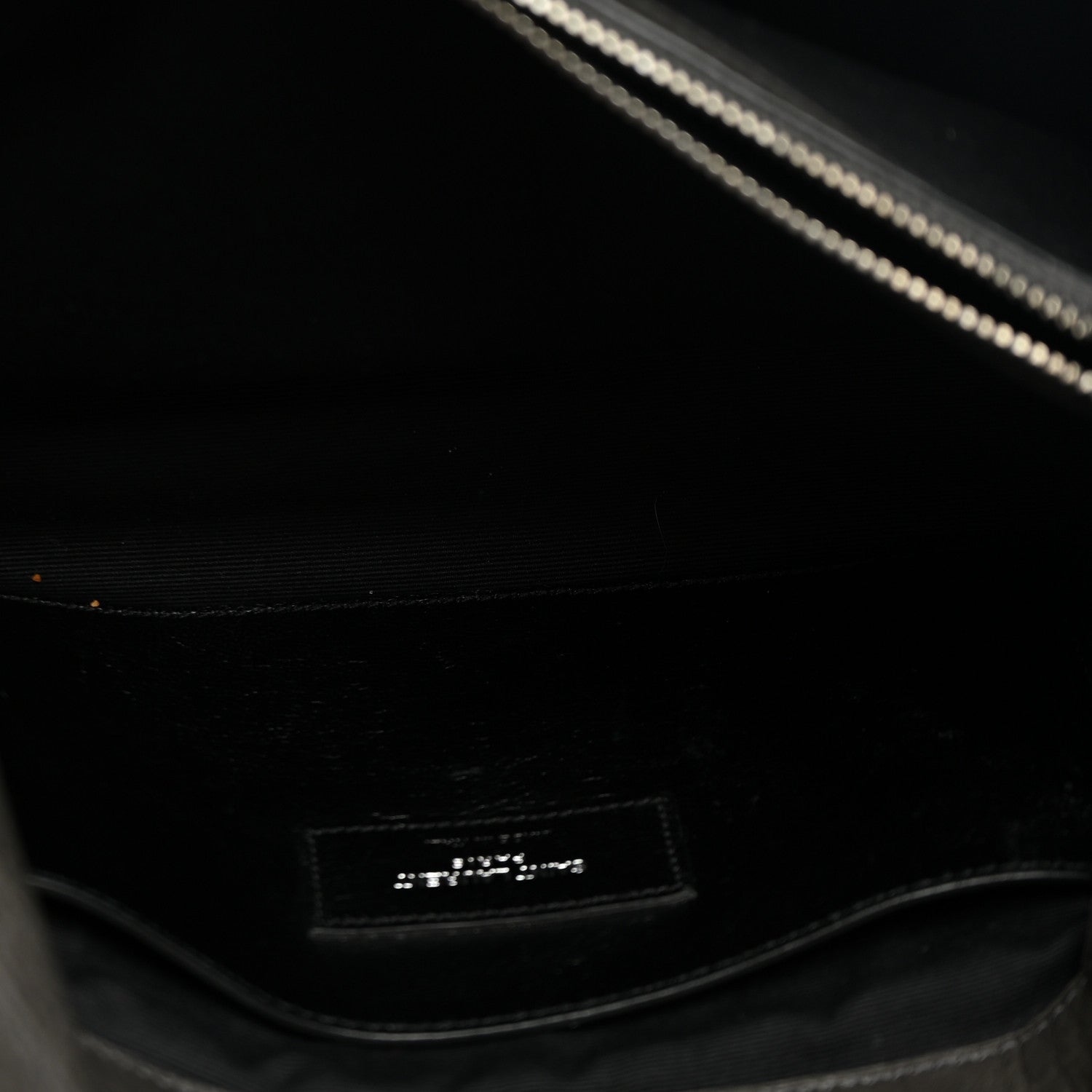 Saint Laurent Calfskin Crocodile Embossed Medium West Hollywood Monogram Fold-Over Grey 6 of 12