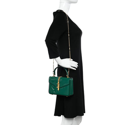 Gucci Mousse Top Patent Small Sylvie 1969 Top Handle Bag Emerald 2 of 10
