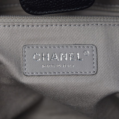 Chanel Glazed Calfskin Large Deauville Tote Black 6 of 7