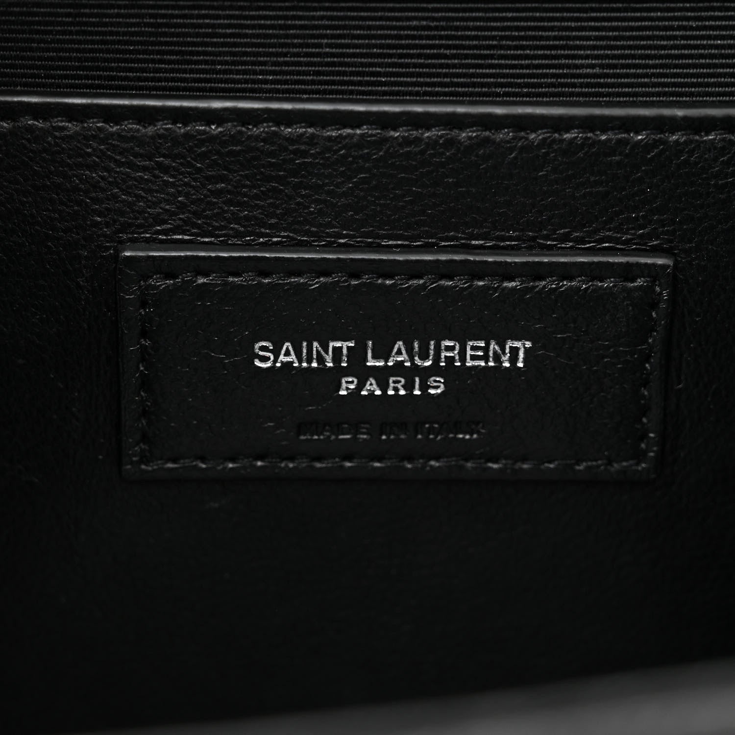 Saint Laurent Grain De Poudre Textured Mixed Matelasse Triquilt Medium Monogram Satchel Black 6 of 11