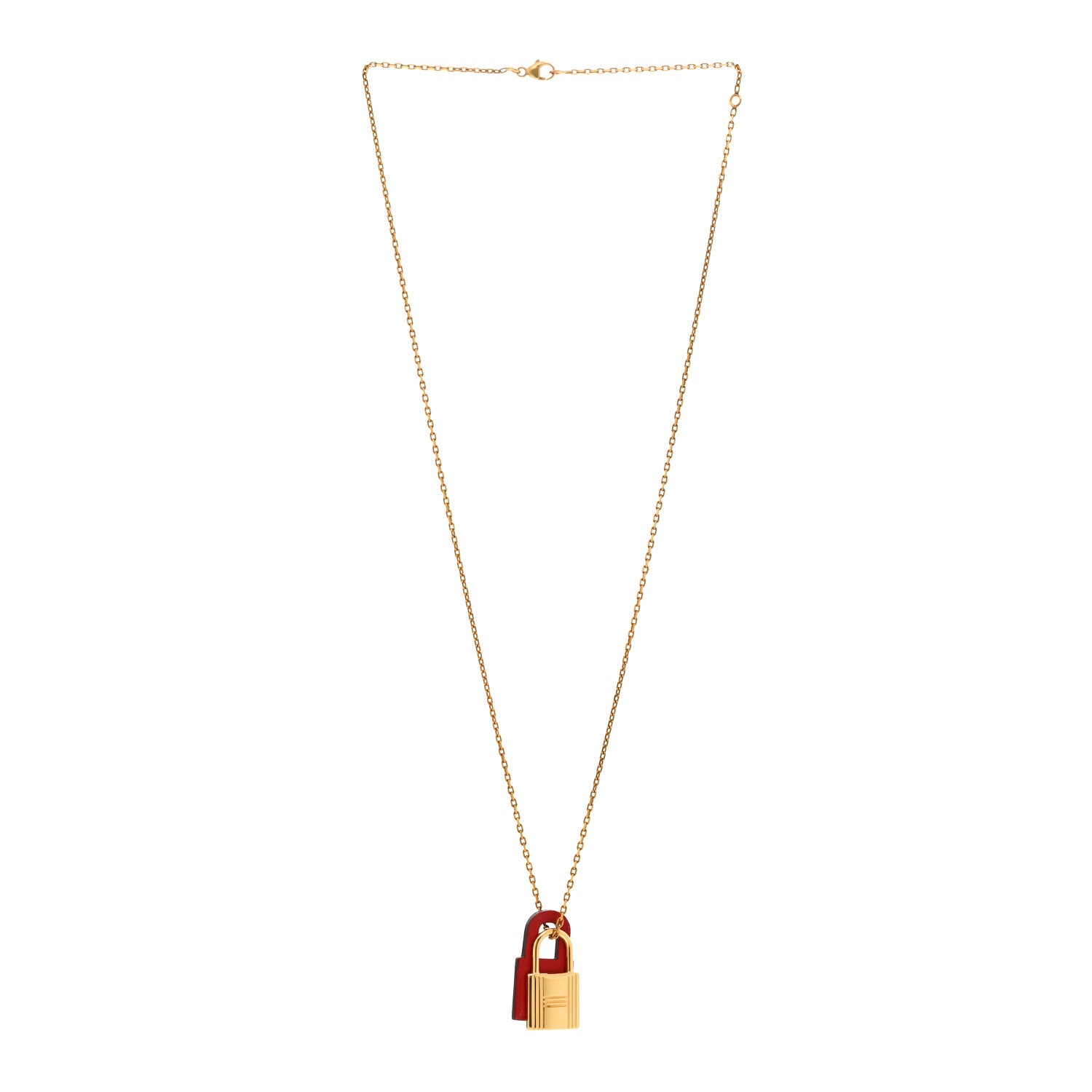 Hermes Swift Small O'Kelly Pendant Necklace Rouge De Coeur 3 of 7