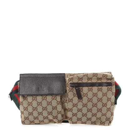 Gucci Monogram Web Belt Bag Dark Brown 1 of 9